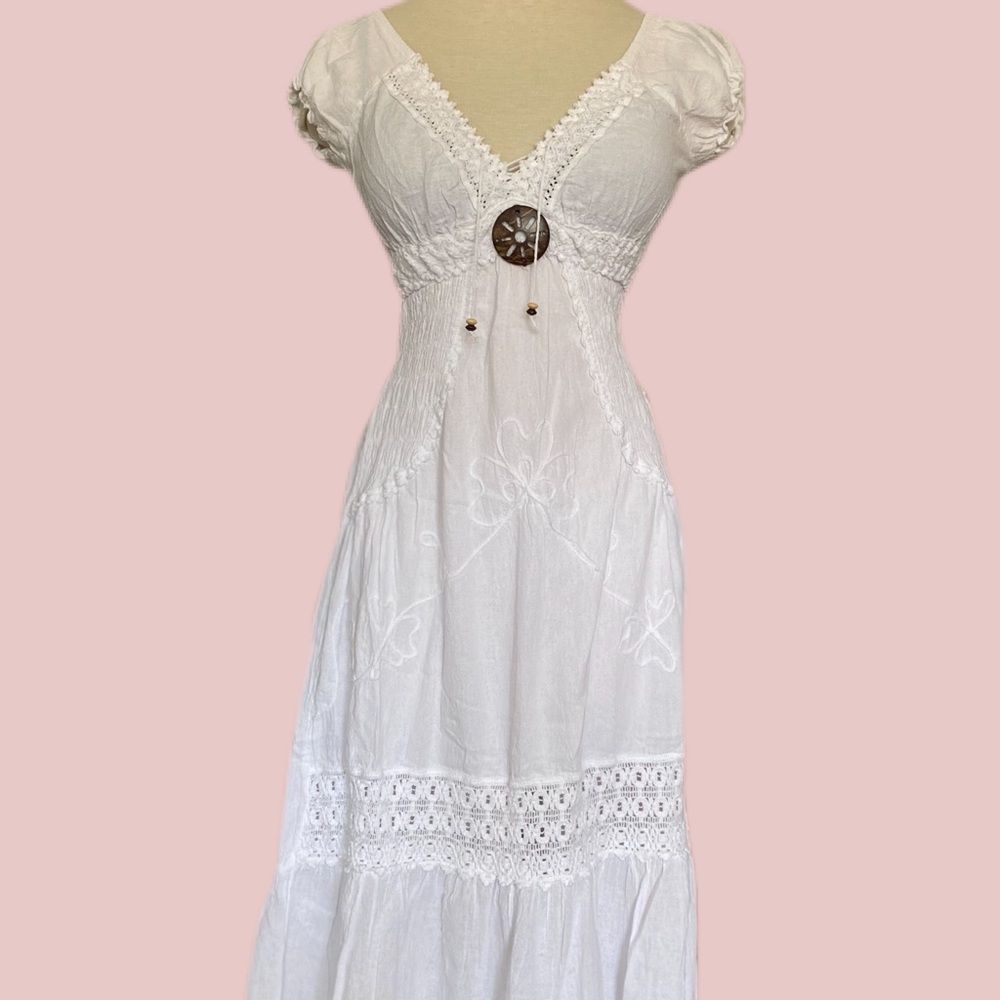 🤍Beautiful Peasant Style Dress🤍🐚
